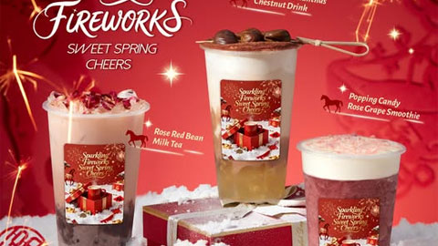 New Year Drink Recipe Inspiration &mdash; Sparkling Fireworks Collection & Rose Red Bean Milk Tea for Spring Festival